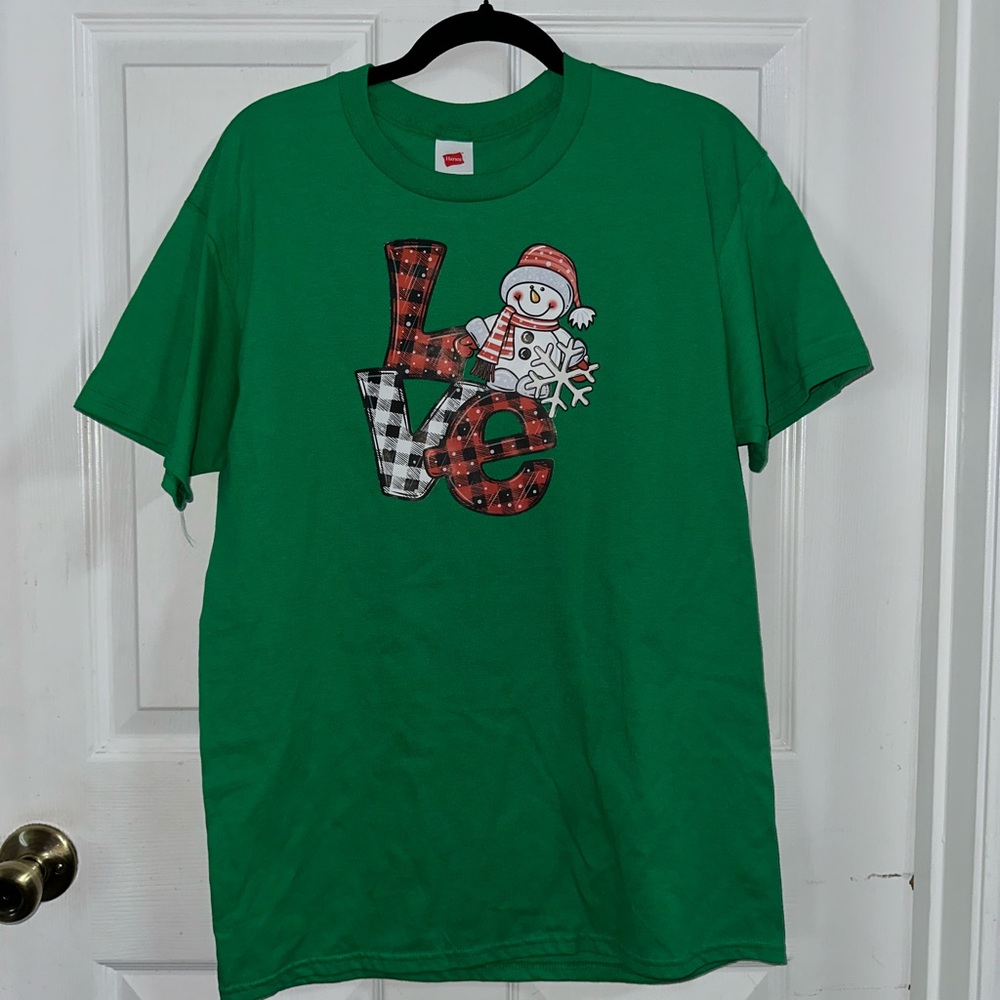 NWOT Handcrafted Love Snowman Shirt Medium